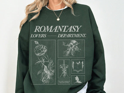 Romantasy Lovers Department Sweatshirt – Morally Grey Reader - Image 3