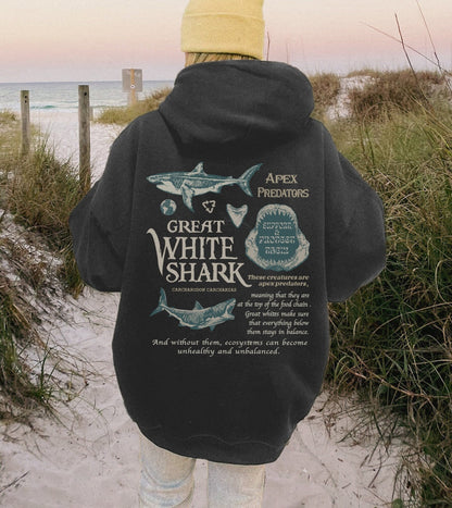 Great White Shark Hoodie – Unisex Marine Conservation Sweatshirt