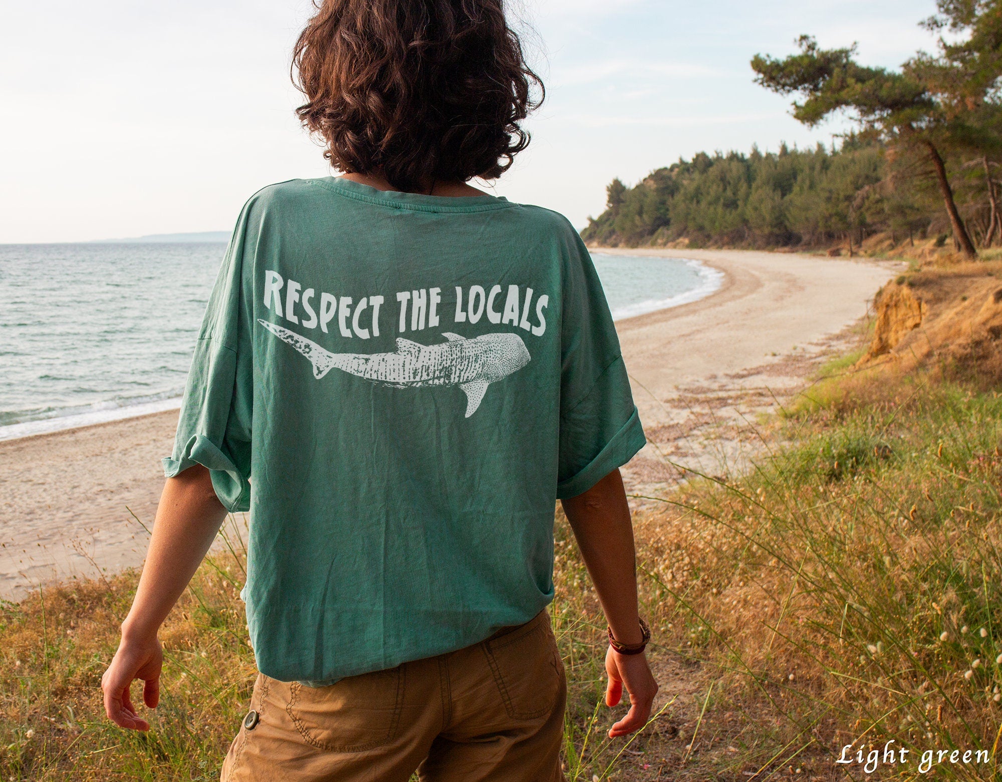 Whale Shark Comfort Colors Tee – Respect the Locals Beach Shirt - Image 2