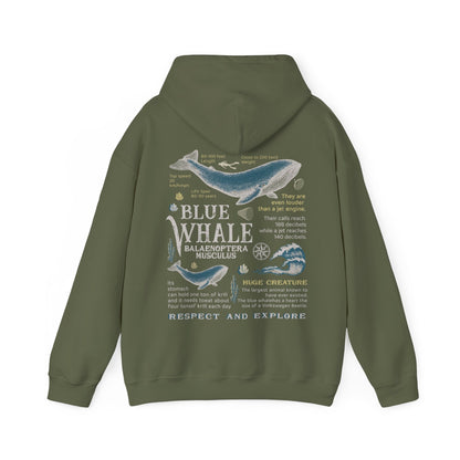 Retro Blue Whale Hoodie – 90s Ocean Graphic Pullover - Image 5