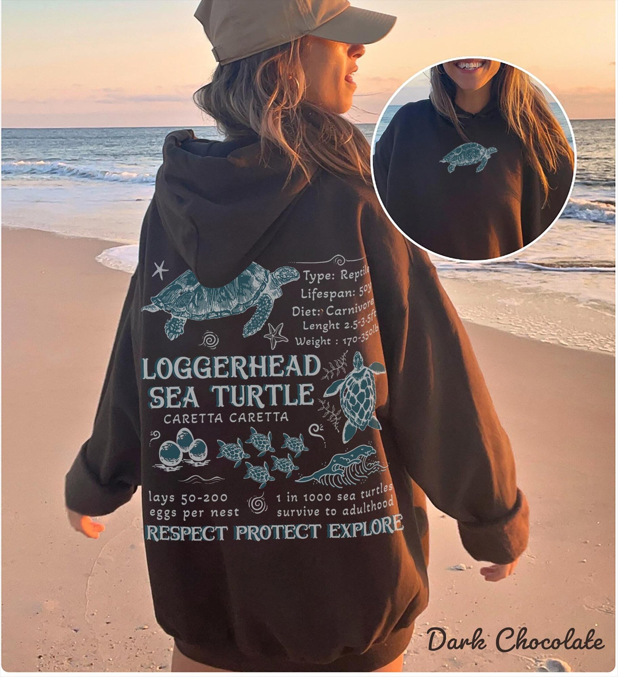 Sea Turtle Hoodie – Oceancore Unisex Cozy Sweatshirt - Image 5