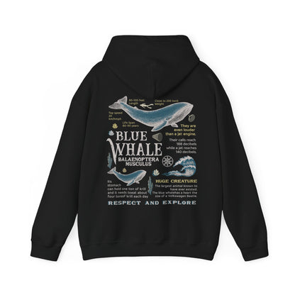 Retro Blue Whale Hoodie – 90s Ocean Graphic Pullover - Image 4