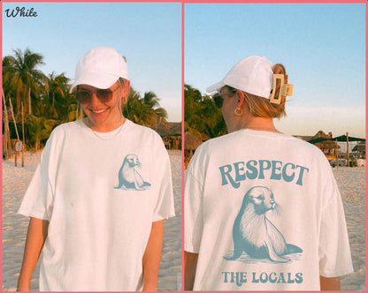 Respect The Locals Seal Comfort Colors Shirt (Front & Back) - Image 6