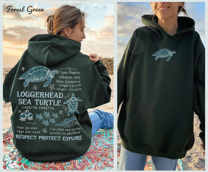 Sea Turtle Hoodie – Oceancore Unisex Cozy Sweatshirt - Image 4