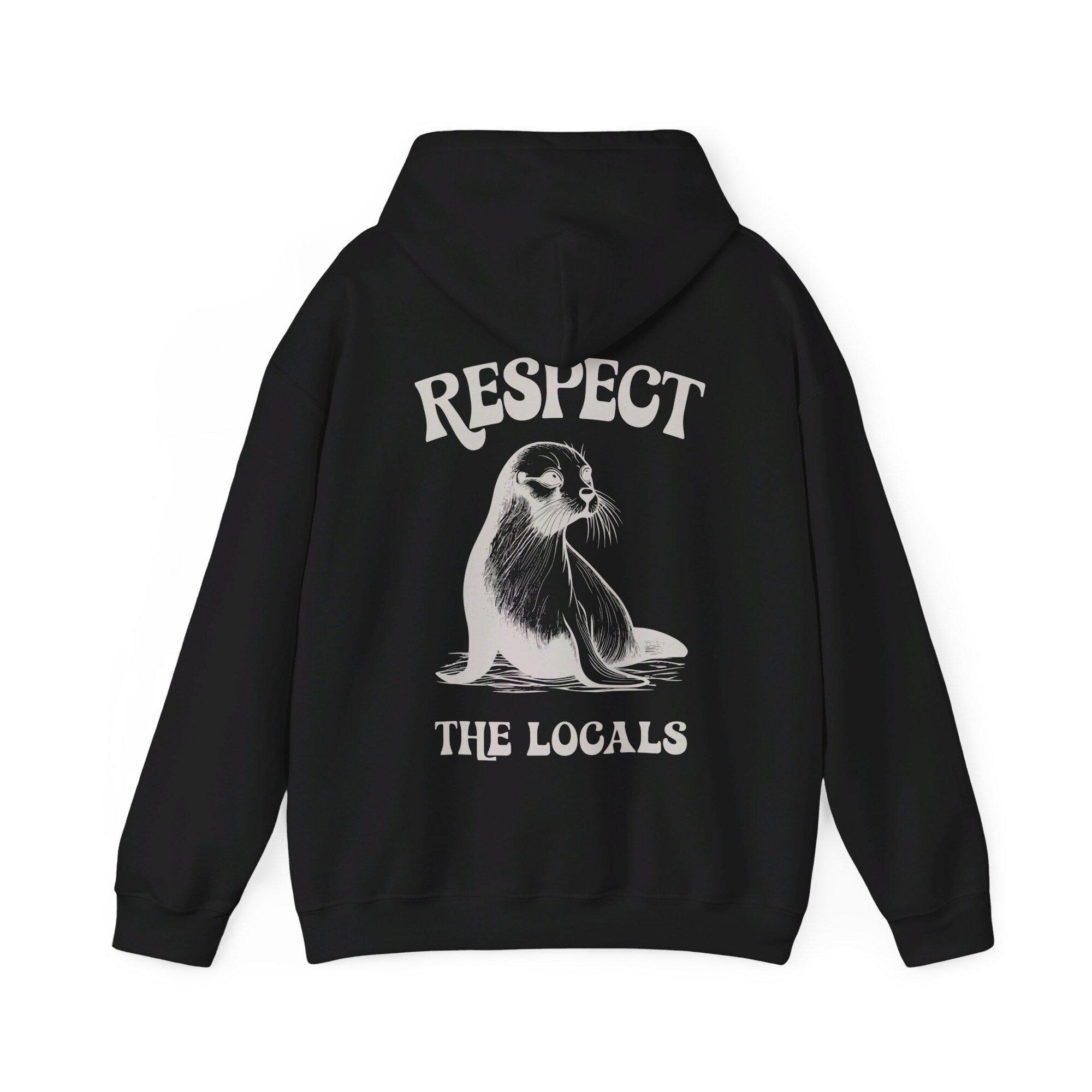 Retro Seal Ocean Aesthetic Hoodie – Respect the Locals - Image 6