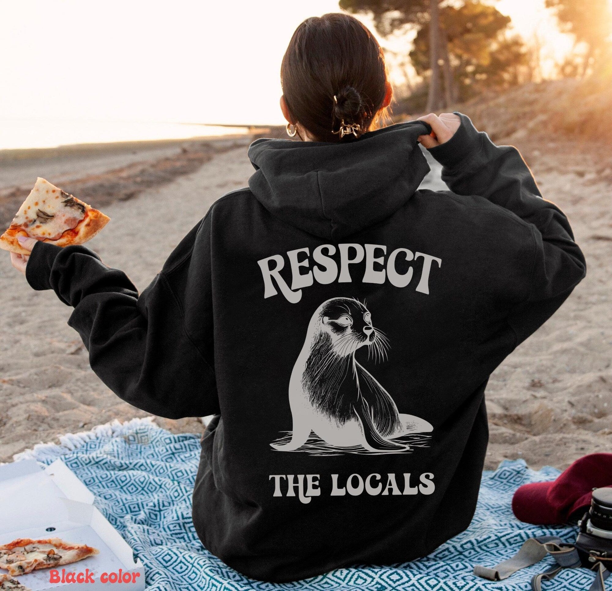 Retro Seal Ocean Aesthetic Hoodie – Respect the Locals - Image 5