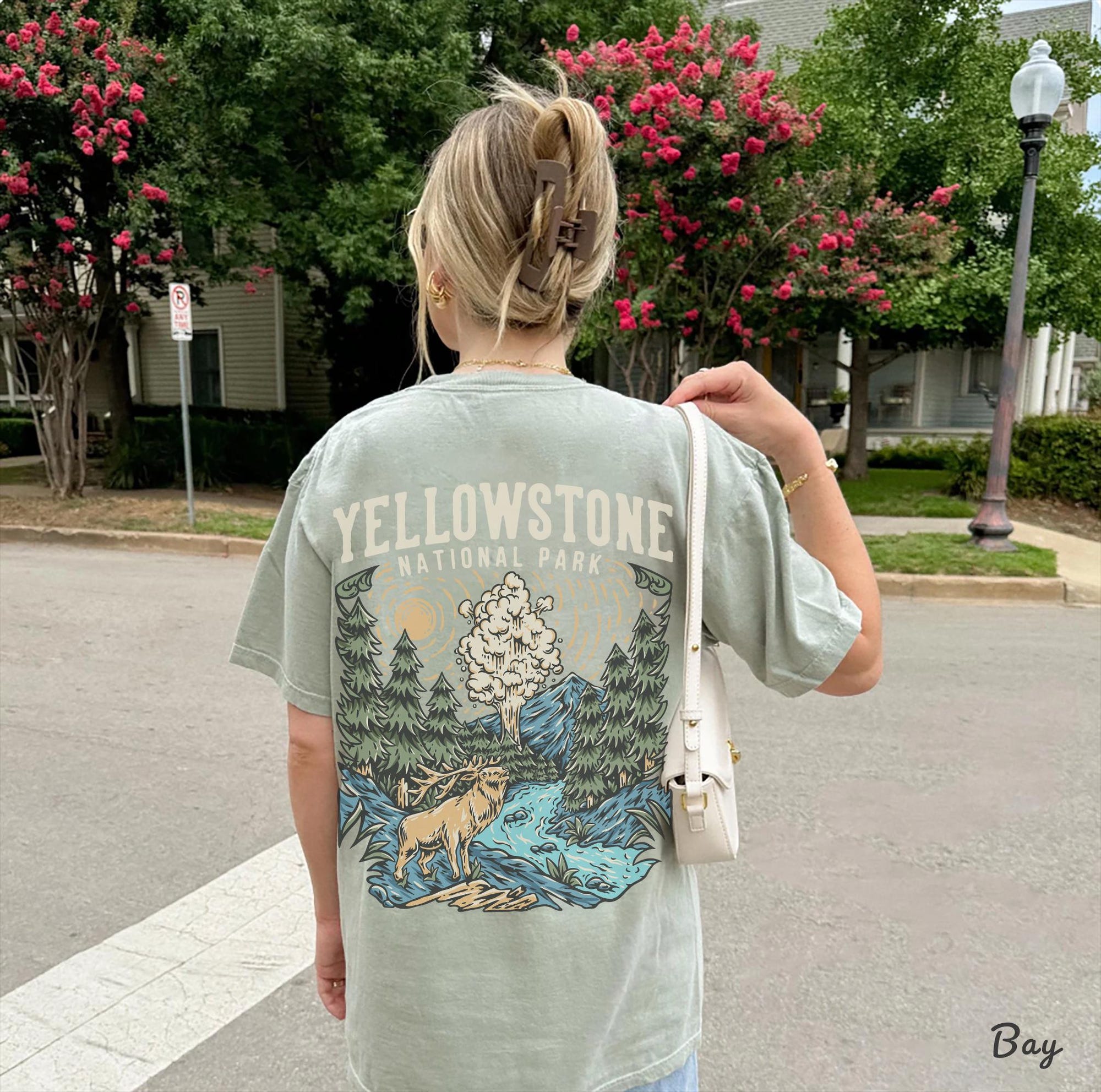 Yellowstone National Park Comfort Colors Tee (Front & Back) - Image 6
