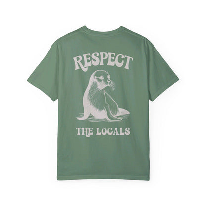 Respect The Locals Seal Comfort Colors Shirt (Front & Back) - Image 8
