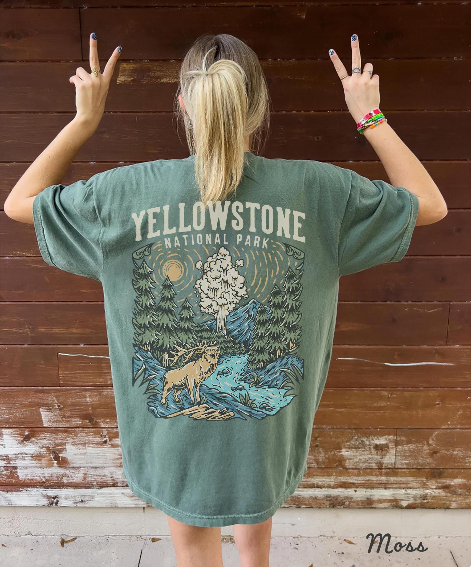 Yellowstone National Park Comfort Colors Tee (Front & Back) - Image 5