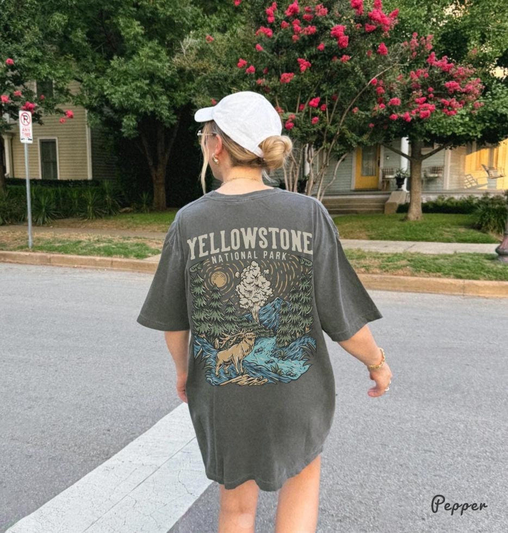 Yellowstone National Park Comfort Colors Tee (Front & Back)