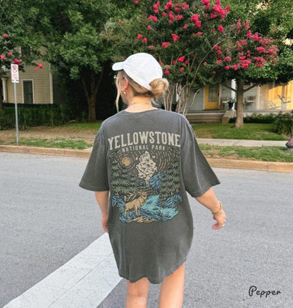 Yellowstone National Park Comfort Colors Tee (Front & Back)