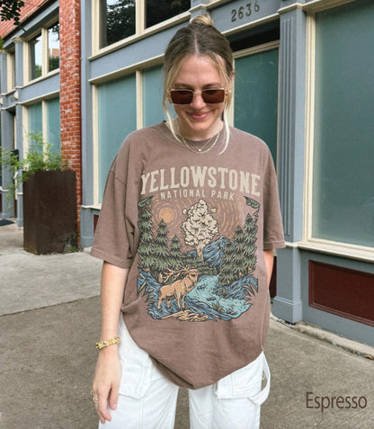 Yellowstone Comfort Colors Tee | Mountain & Wildlife Shirt - Image 2