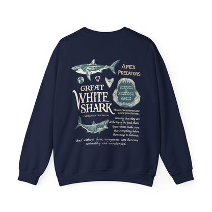 Great White Shark Crewneck Sweatshirt - Save the Oceans - Image 7
