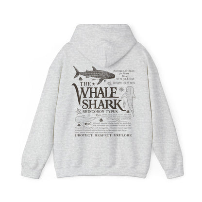 Whale Shark Vintage Graphic Unisex Hoodie (Front & Back Print) - Image 7