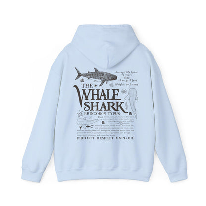 Whale Shark Vintage Graphic Unisex Hoodie (Front & Back Print) - Image 9
