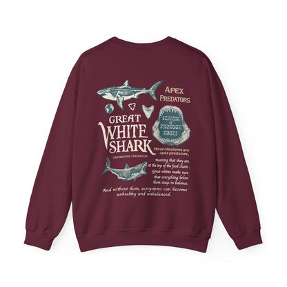 Great White Shark Crewneck Sweatshirt - Save the Oceans - Image 5