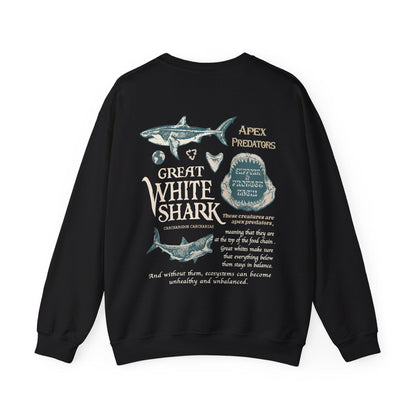 Great White Shark Crewneck Sweatshirt - Save the Oceans - Image 9