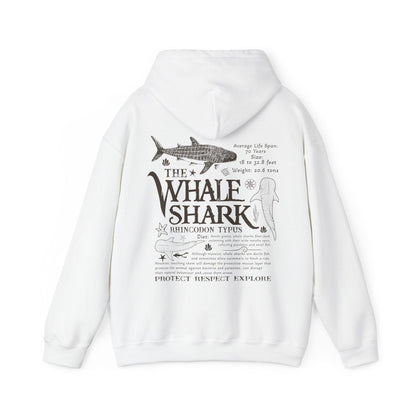 Whale Shark Vintage Graphic Unisex Hoodie (Front & Back Print) - Image 5