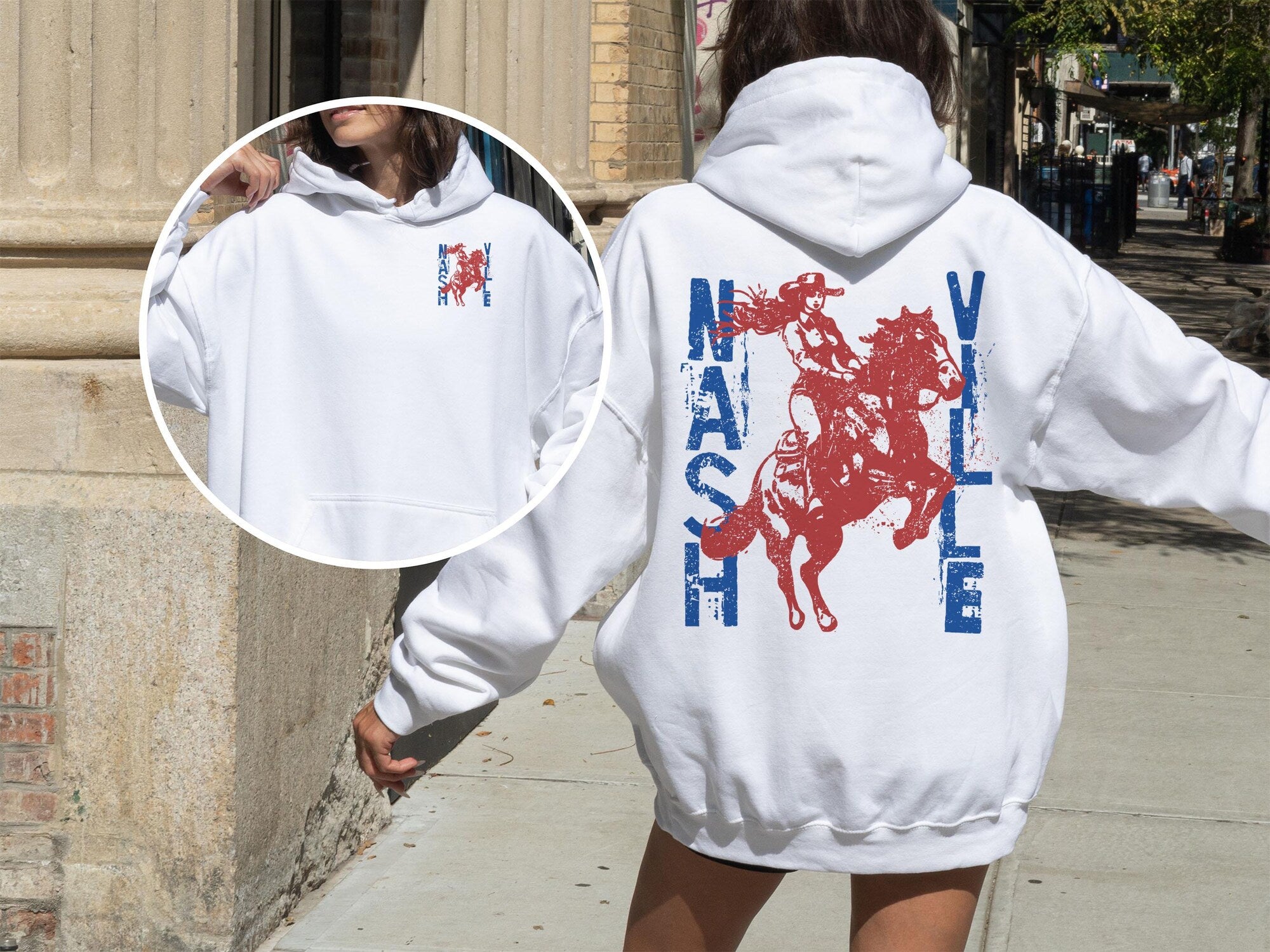 Retro Western Cowgirl Hoodie – Nashville Country Sweatshirt - Image 3