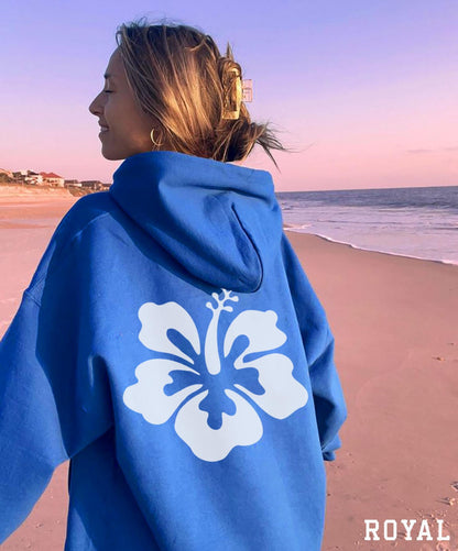 Hibiscus Flower Hoodie – Beach Bum Coconut Girl Sweatshirt - Image 4