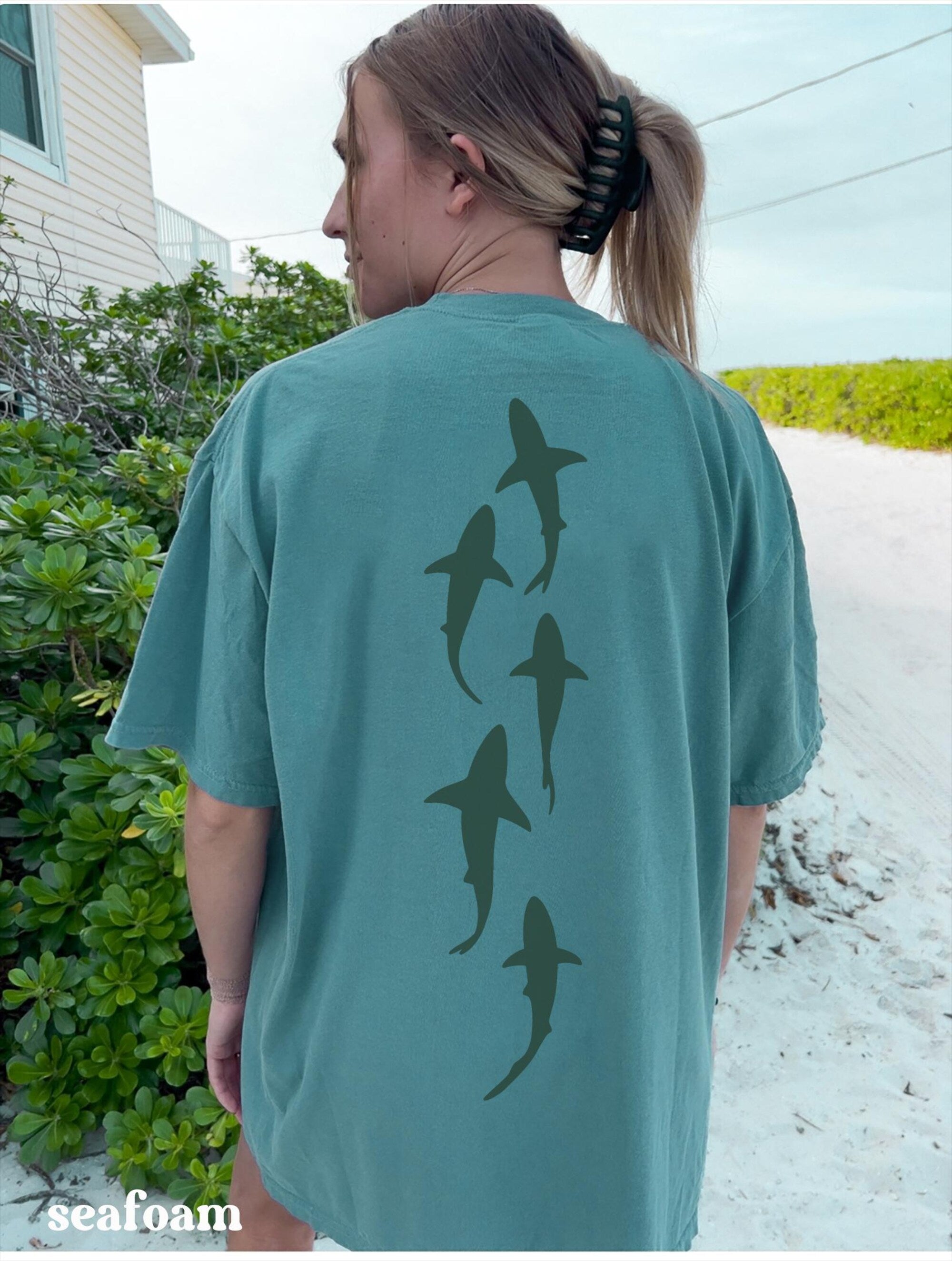Respect the Locals Shark Shirt – Comfort Colors Tee - Image 5
