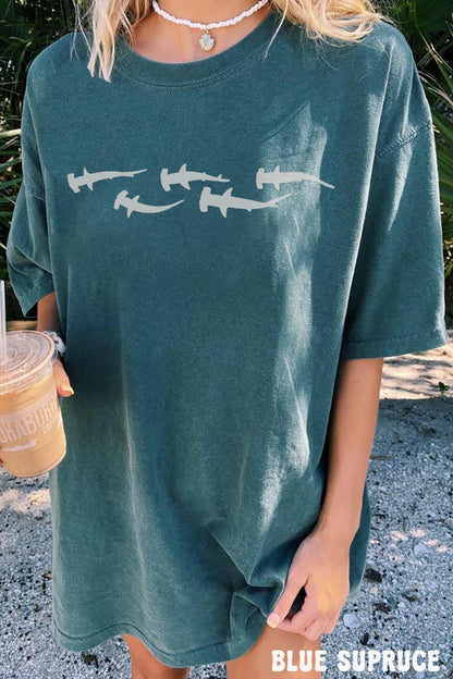 Hammerhead Shark Tee – Save the Ocean Comfort Colors Shirt - Image 2