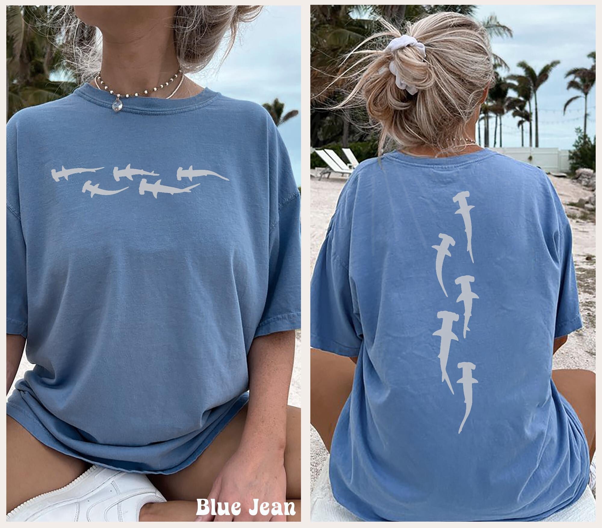 Hammerhead Shark Tee – Save the Ocean Comfort Colors Shirt - Image 6