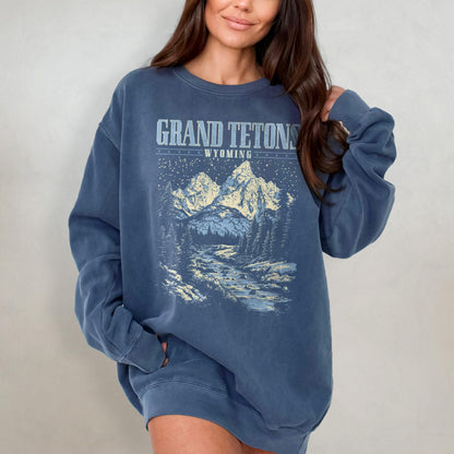 Grand Teton National Park Comfort Colors Crewneck - Image 3