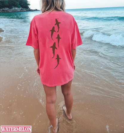 Respect the Locals Shark Shirt – Comfort Colors Tee - Image 4