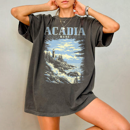 Acadia National Park Comfort Colors T‑Shirt | Maine Coast Tee