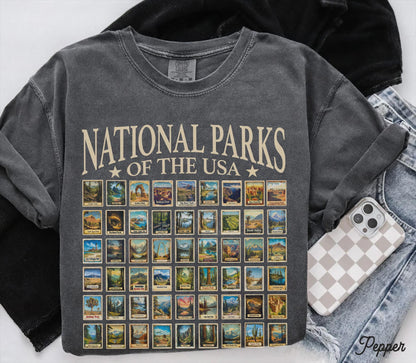 63 US National Parks Comfort Colors Tee | Retro Nature Shirt - Image 7