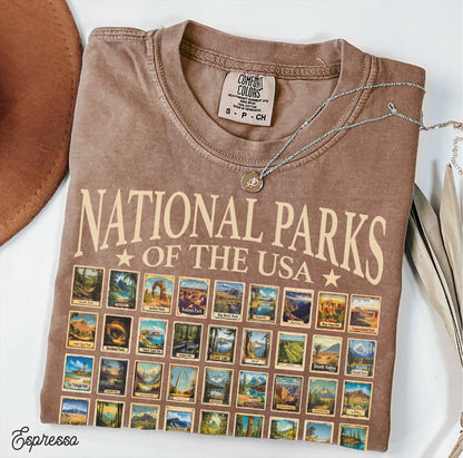 63 US National Parks Comfort Colors Tee | Retro Nature Shirt - Image 2