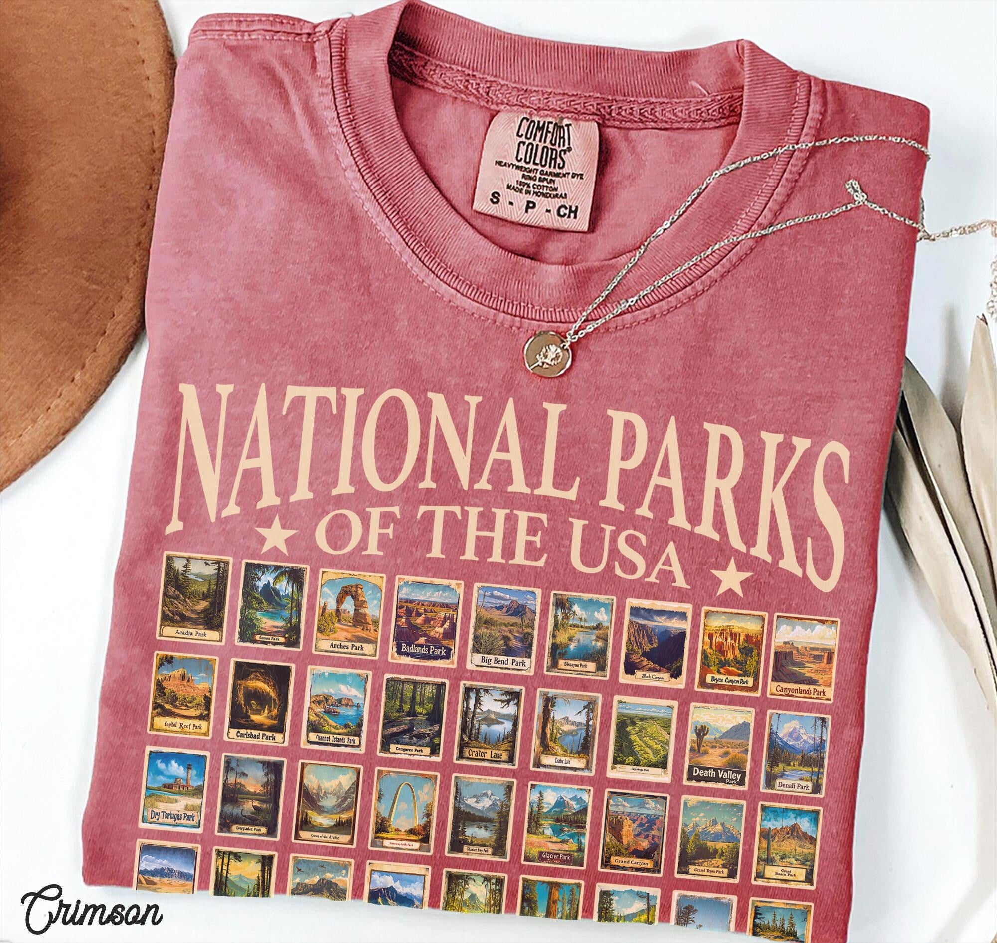 63 US National Parks Comfort Colors Tee | Retro Nature Shirt - Image 3