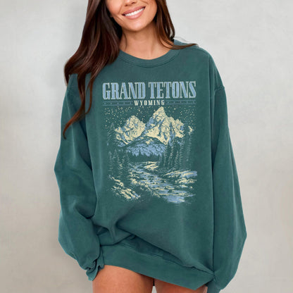 Grand Teton National Park Comfort Colors Crewneck - Image 2