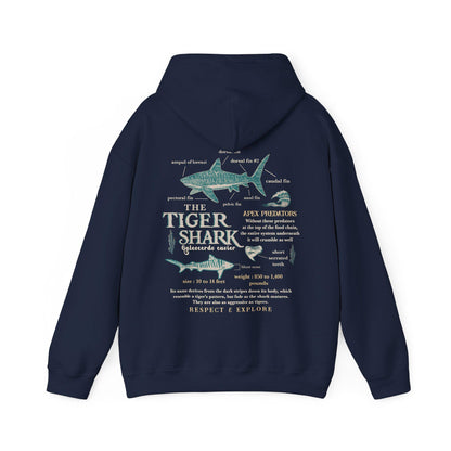 Tiger Shark Anatomy Hoodie - Ocean Lover Marine Biology Sweatshirt - Image 8