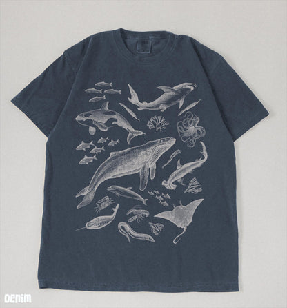 90s Retro Ocean Animals Comfort Colors Tee - Image 8