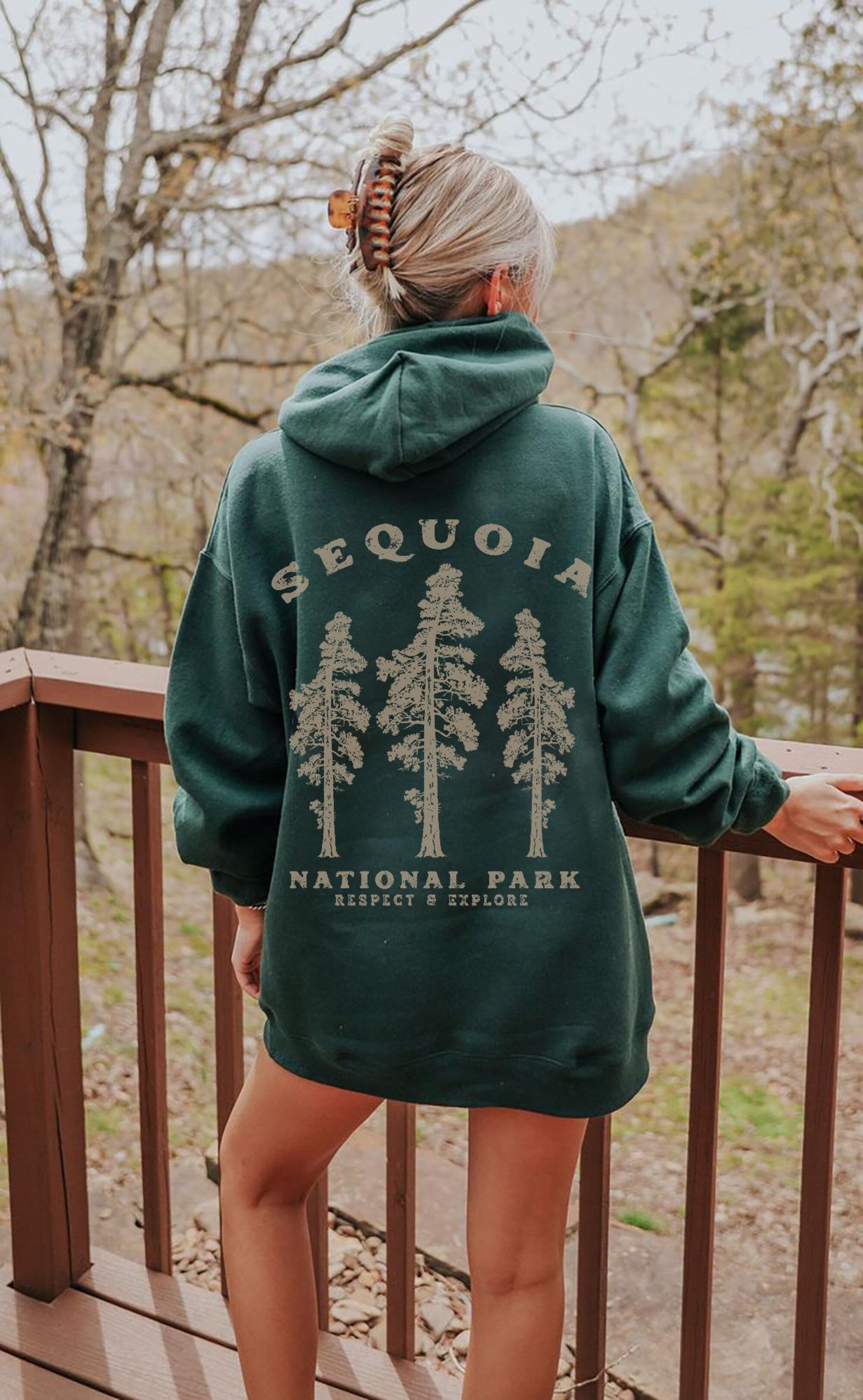 Sequoia National Park Hoodie – Front & Back Print - Image 5