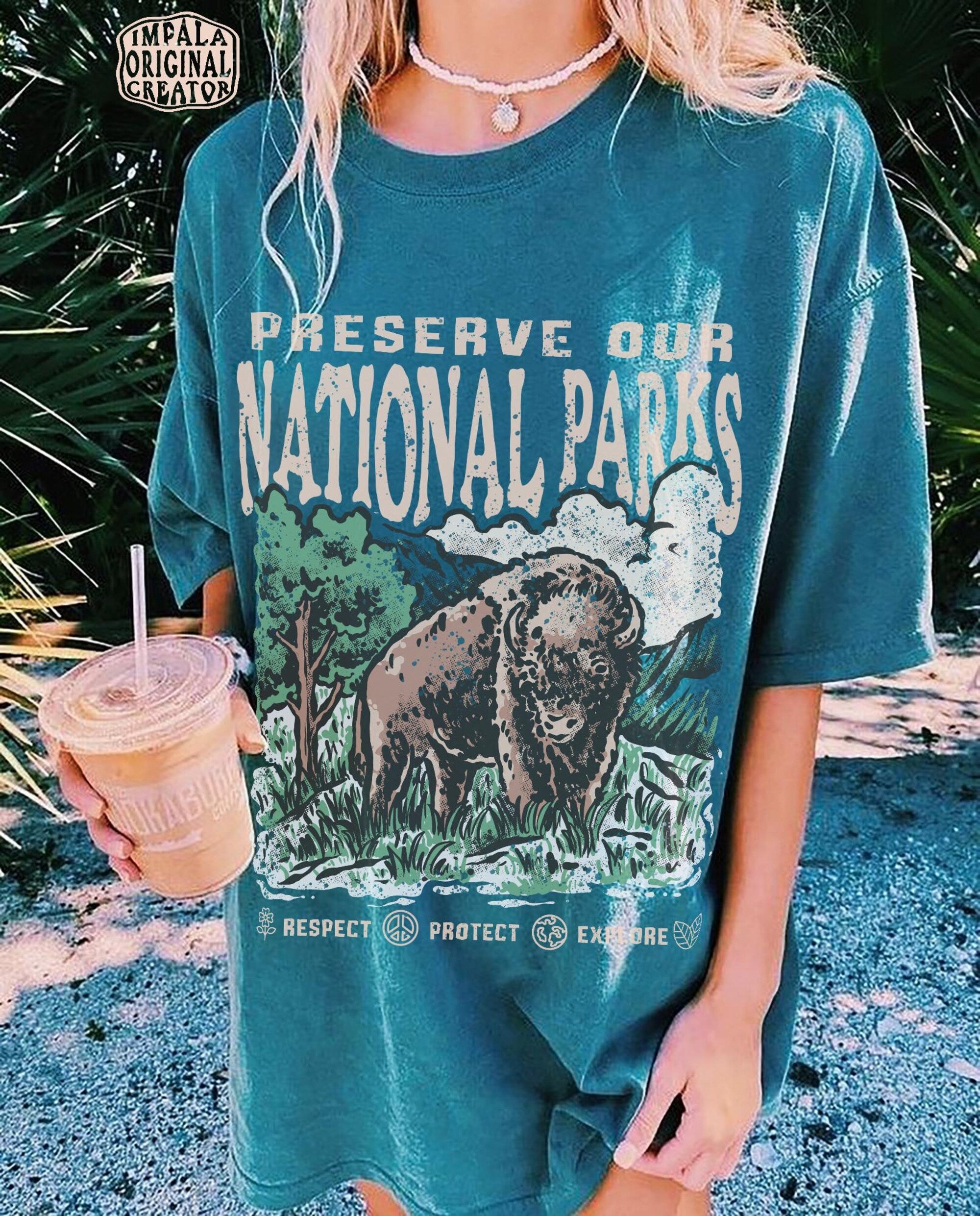 Protect National Parks Bison Tee | Comfort Colors® Unisex - Image 2