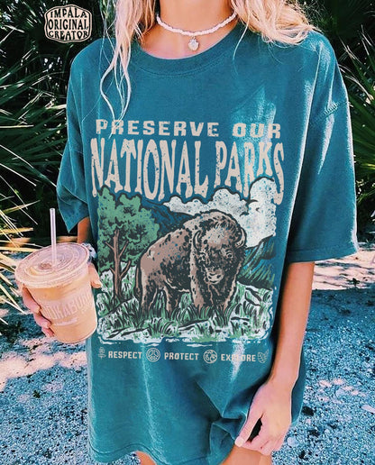 Protect National Parks Bison Tee | Comfort Colors® Unisex - Image 2