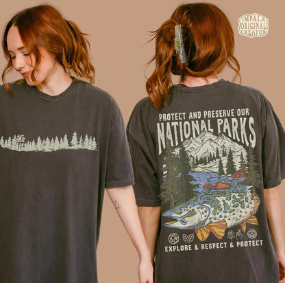 90s National Parks Tee – Front & Back Print, Comfort Colors - Image 6