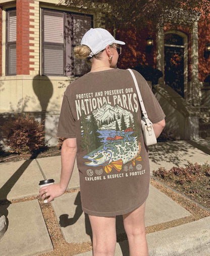 90s National Parks Tee – Front & Back Print, Comfort Colors - Image 4
