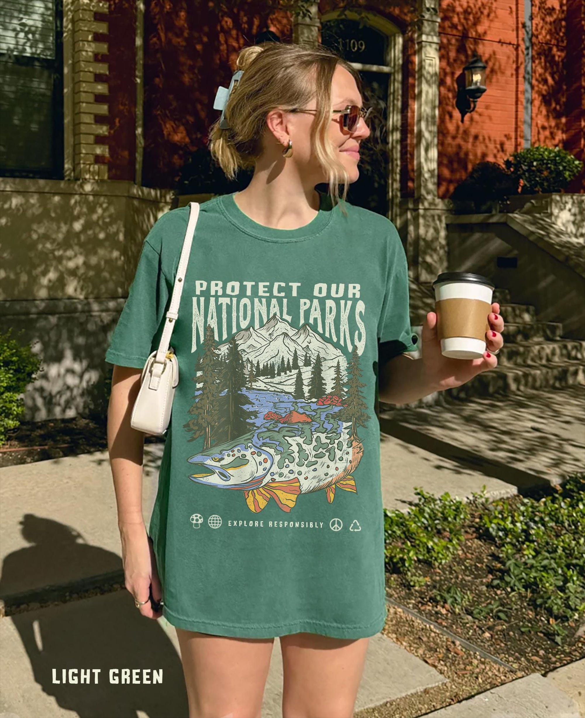 90s National Parks Comfort Colors Tee – Respect Wildlife - Image 2