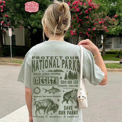 Protect Our National Parks Comfort Colors Shirt | Parks Over Profit - Image 2