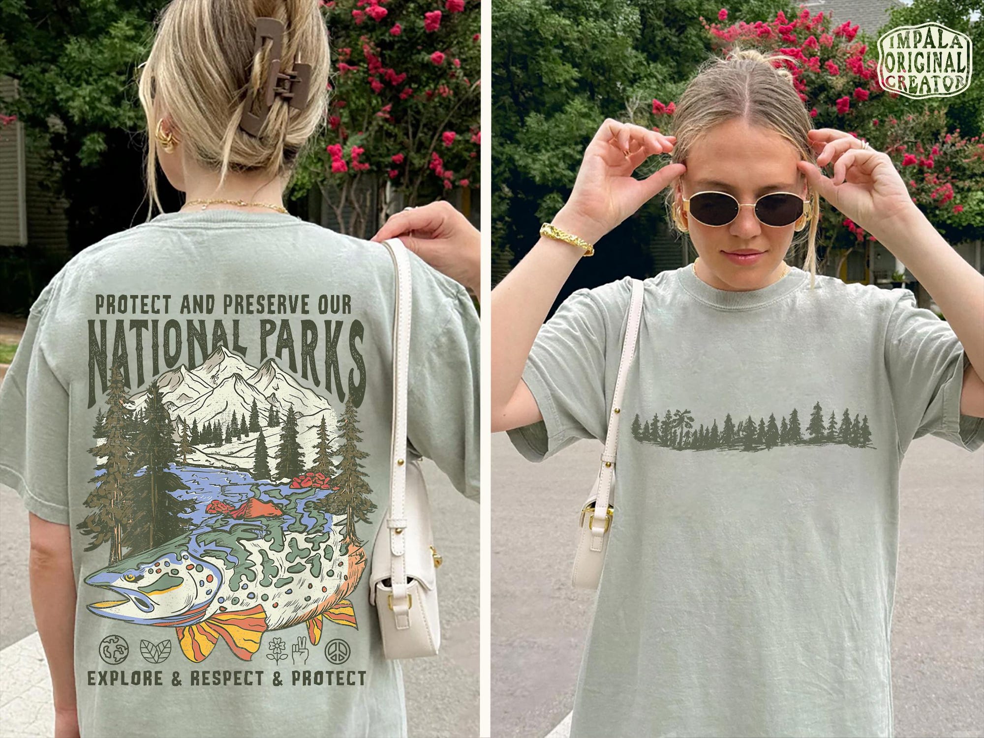90s National Parks Tee – Front & Back Print, Comfort Colors - Image 2