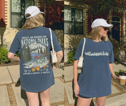 90s National Parks Tee – Front & Back Print, Comfort Colors - Image 3