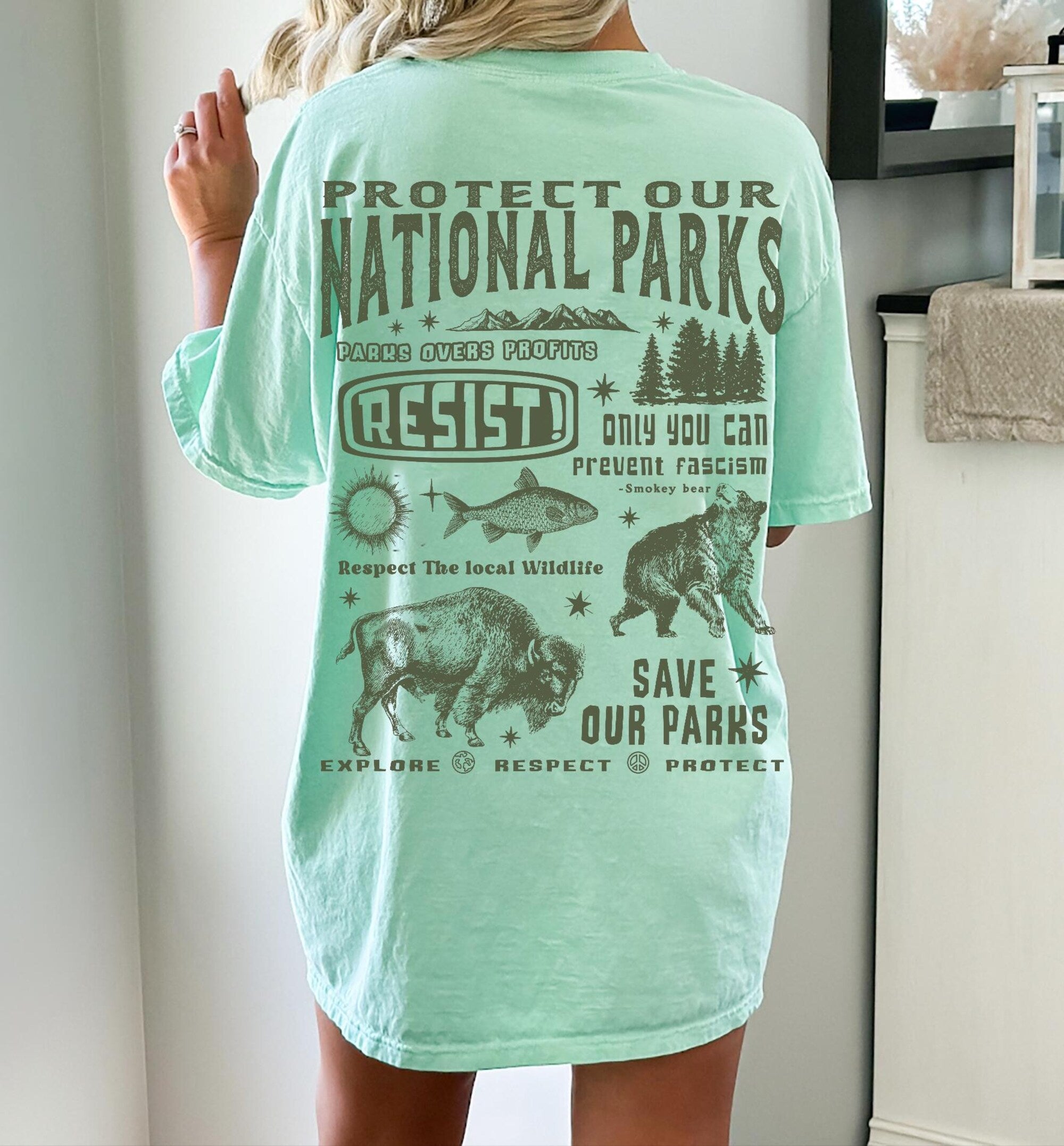 Protect Our National Parks Comfort Colors Shirt | Parks Over Profit - Image 8
