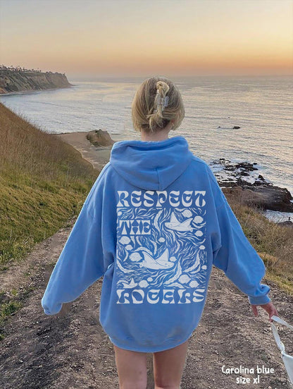 Respect the Locals Manta Ray Hoodie – Ocean Conservation Pullover - Image 4
