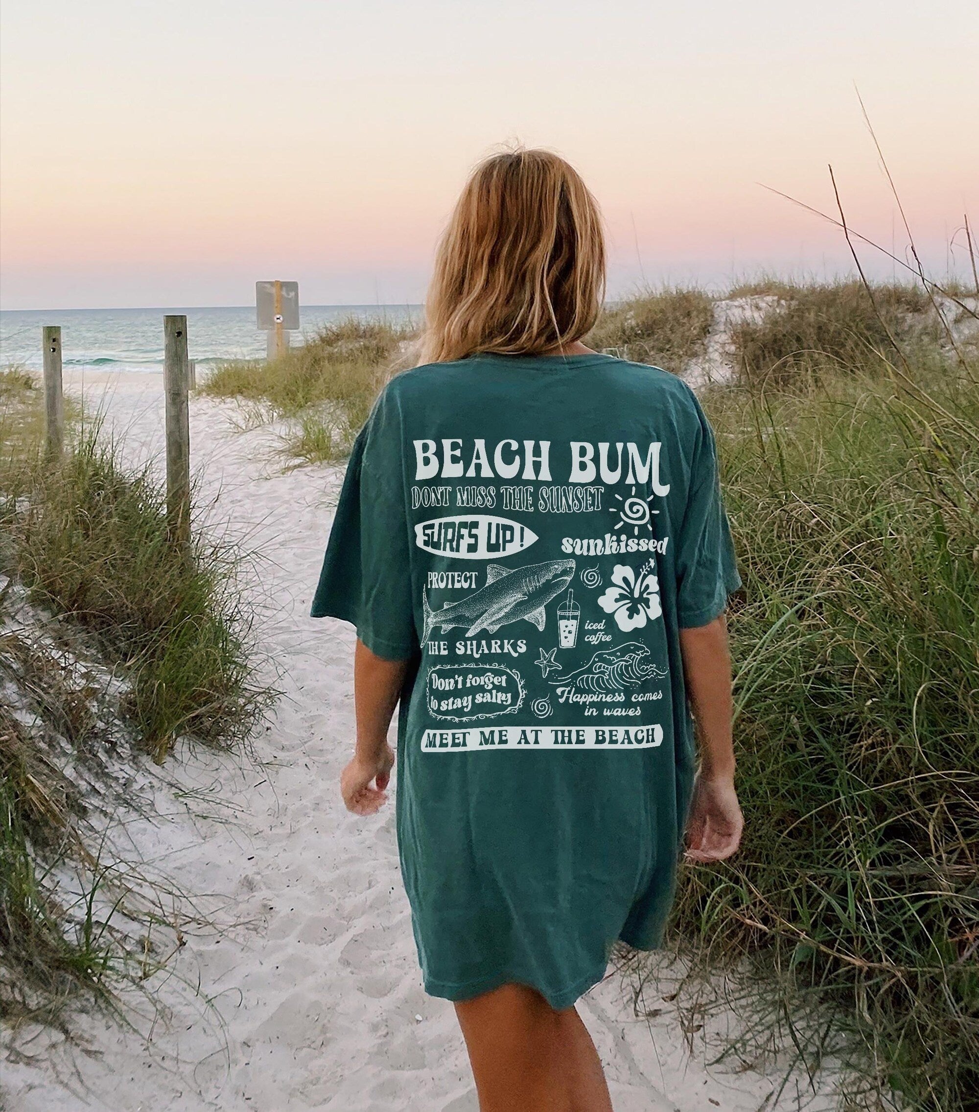 Beach Bum Comfort Colors Tee – Coconut Girl Surf Shirt - Image 2