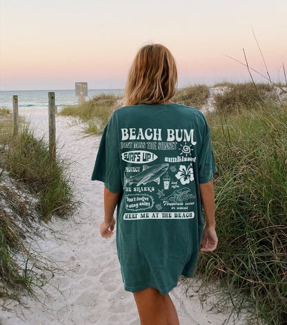 Beach Bum Comfort Colors Tee – Coconut Girl Surf Shirt - Image 2