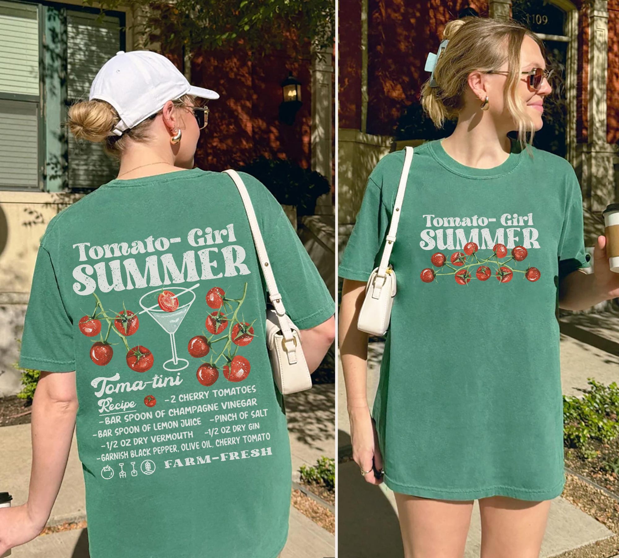 Tomato Girl Summer Martini Tee – Comfort Colors Vintage Tomato - Image 4